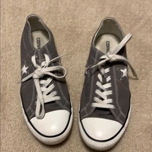 Grey converse shoes